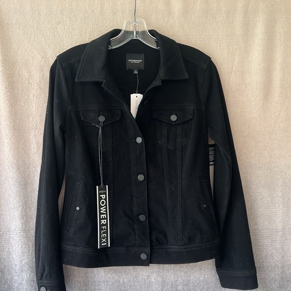 NWT Stitch Fix Liverpool Kolten Denim Jacket Black XS - Picture 4 of 9